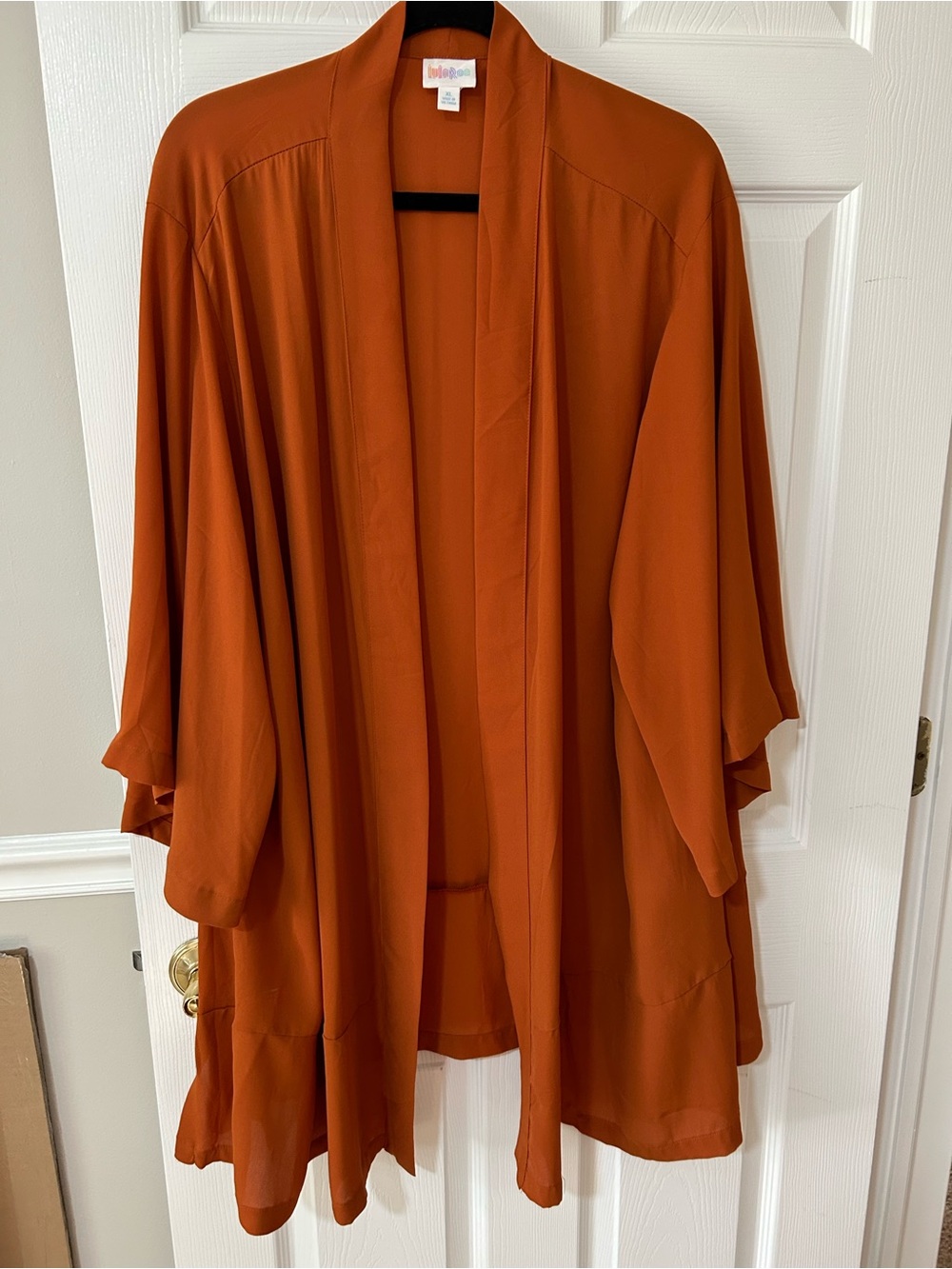 LuLaRoe Rust Open-Front Kimono Jacket